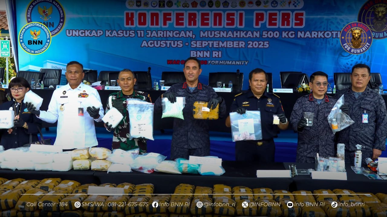 Tegas dan Terukur, Pemerintah Bongkar 11 Jaringan Narkoba